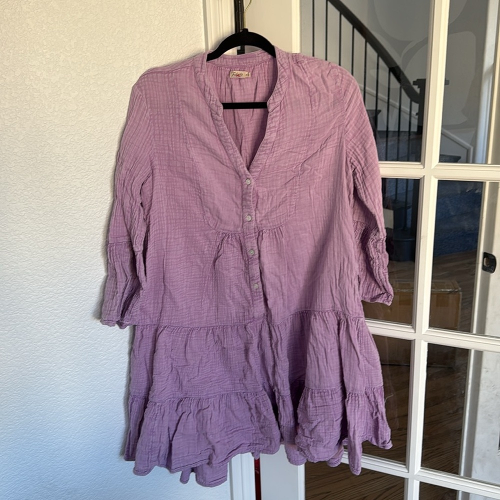 Lavender Flowy Women's Dress - Picture 4 of 6